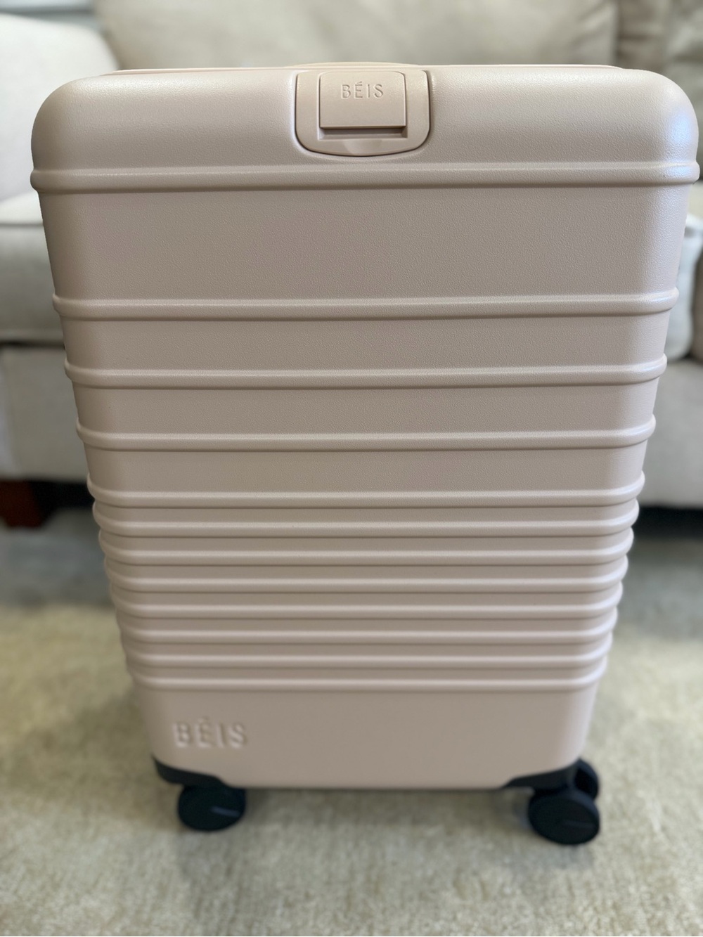 BEIS Hardside Carry-On Luggage in Blush Pink